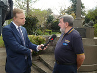 John VK4ZOI being interviewed for TV